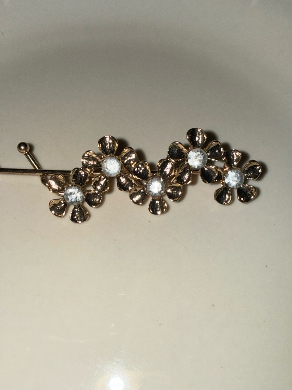 $1 Floral Crystal Hair Pin $1 WITH ANY $10 ORDER OR MORE